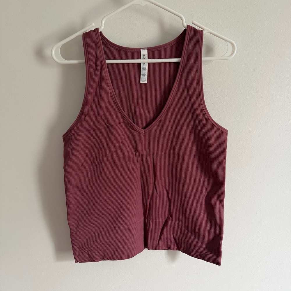 Athleta Aurora Seamless Crop Rib Tank